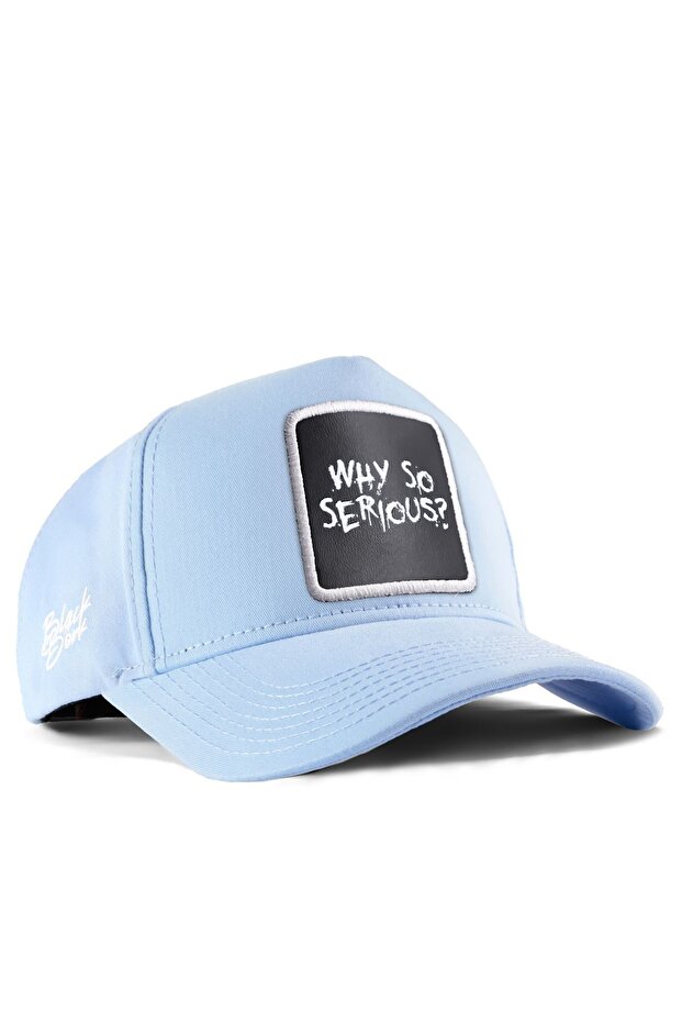 قبعة بيسبول باللون الأزرق الجليدي تحمل شعار Why So Serious