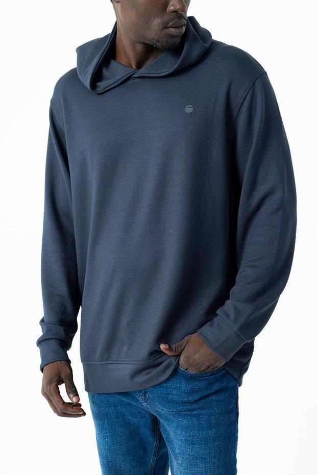 Men's Hooded Oversize Basic Sweatshirt Anthracite - 25K 1063