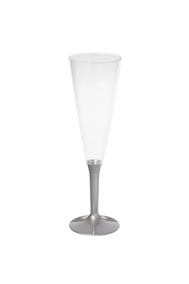 Champagne Glass Gray Plastic (Set of 6)