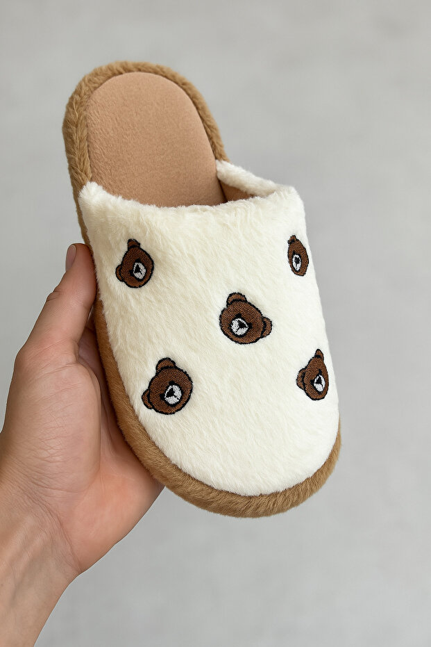 Tedy Teddy Bear vyšívané nadýchané domácí pantofle Pantofle pro věno protiskluzová podrážka STC1146 - 5