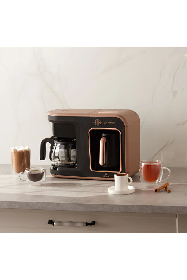 Hatır Plus Mod 5 In 1 Kahve Ve Çay Makinesi - 10 Fincan Kapasite - Sütlü Türk, Filtre Kahve - 5