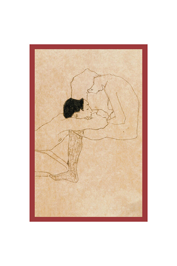 Egon Schiele Lovers – بطاقة ملاحظات هدية ديكور فنية للحبيب وبطاقة بريدية مقاس 10 × 15 سم