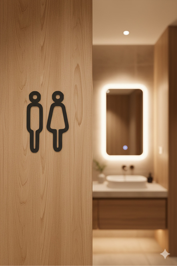 WC Tabelası, Tuvalet Levhası, Kadın Erkek Tabela - 2