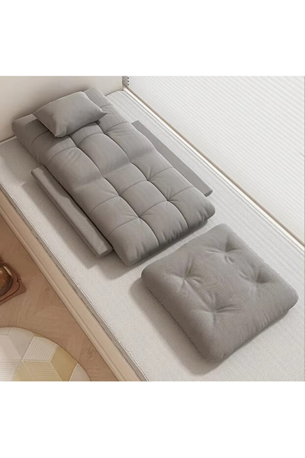 Padded Sofa Chair with Back Support and Armrests, Foldable and Adjustable 5-Level Recline for Re - 5