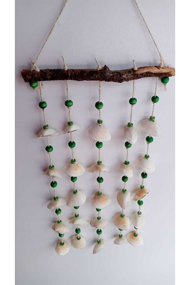 وردة الرياح على شكل صدفة خضراء مطرزة - 4