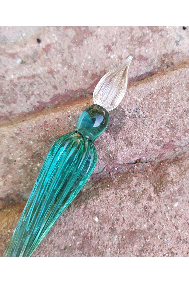 Handmade Glass Pen, Glass Pen, Glass Drawing Pen, Calligraphy Pen-Ice Green