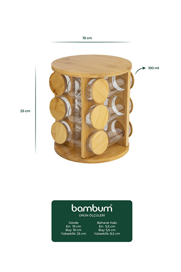 مجموعة أثينا المكونة من 12 وعاء توابل دوارة - 2