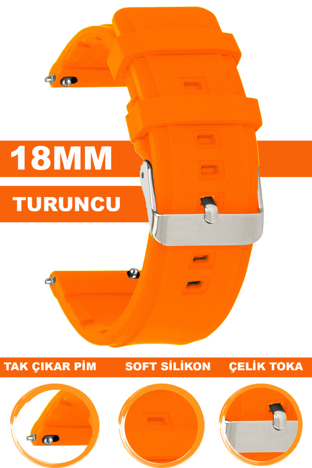 18mm Fossil-Welder-Casio-Seiko-Omega-Armani Watch Compatible Silicone Watch Band Strap Mslk18