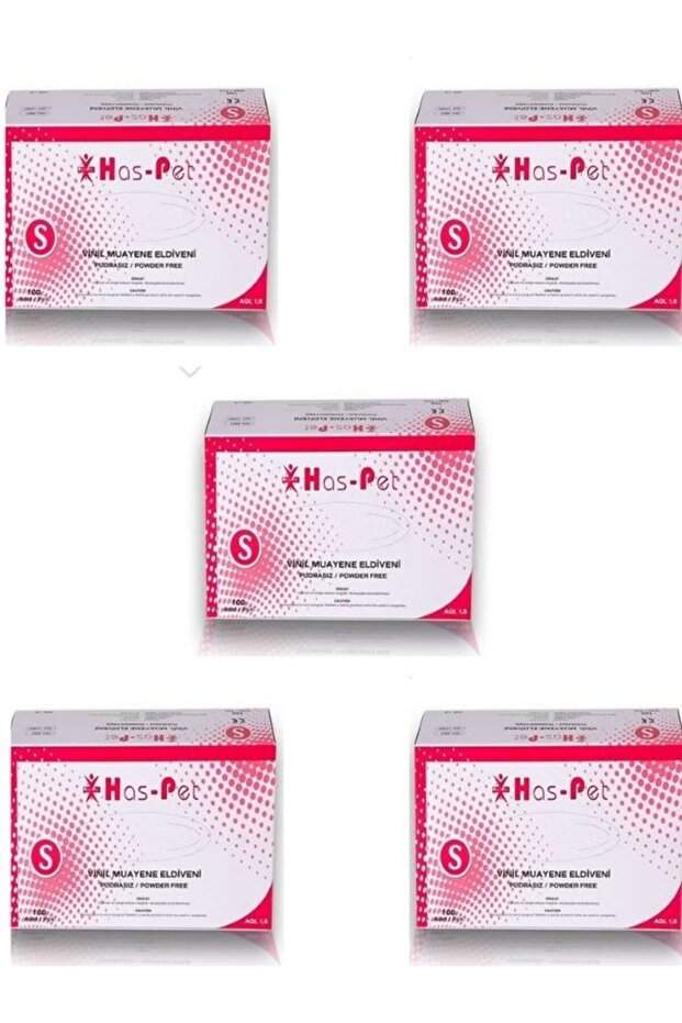 5 Pcs Size S Vinyl Gloves Powder Free Pack of 100