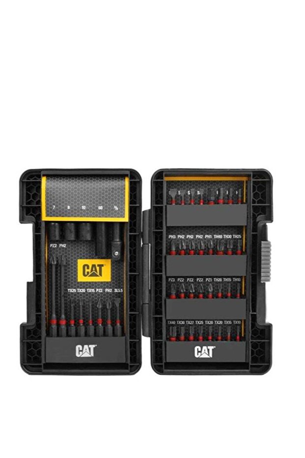مجموعة رؤوس مفكات براغي متنوعة من CAT DA01902، 45 قطعة - 1
