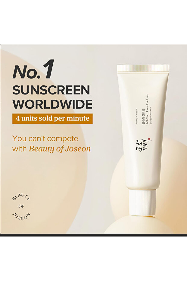 Relief Sun Organic Sunscreen SPF50, +++++PA++ Rice and Probiotics