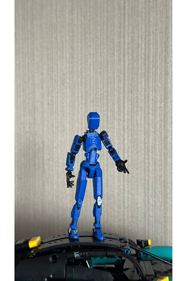 Lucky 13 Aksiyon Figürü Robot Oyuncak 13cm Mavi Siyah - 3