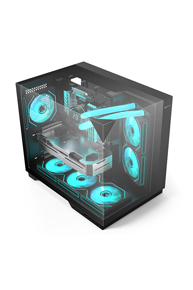 EXODUS V330 4*120MM ARGB FAN ATX GAMING Case 750W 80+Bronze Type C*1+USB3.0*1+USB2.0*1 - 4