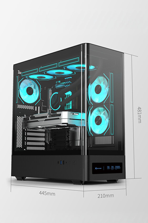 GHOST V938 6*120MM ARGB FAN ATX GAMING Case 750W 80+Bronze Type C*1+USB3.0*1+USB2.0*1 - 5