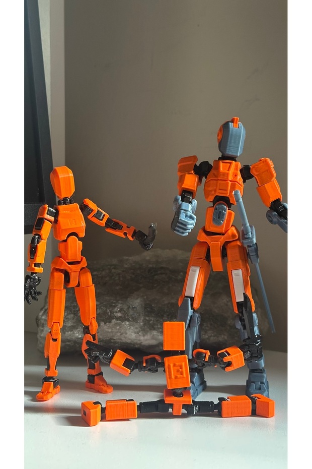 Lucky 13 Titan 13 Mini 13 Aksiyon Figürü Robot Oyuncak Turuncu 3'lü Set - 1