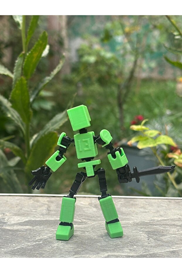 Mini 13 Aksiyon Figürü Robot Oyuncak 8cm Yeşil - 1