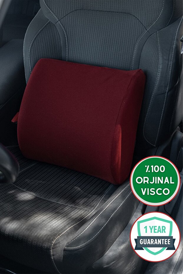 Car Lumbar Cushion, Car Lumbar Support Cushion Orthopedic Car Lumbar Cushion Burgundy
