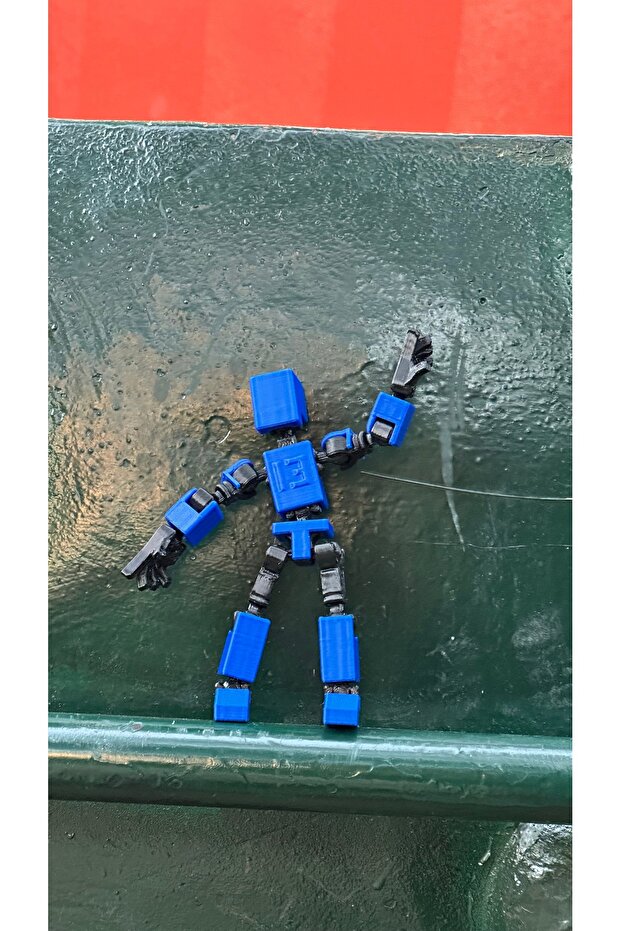 Mini 13 Aksiyon Figürü Robot Oyuncak 8cm Mavi - 3