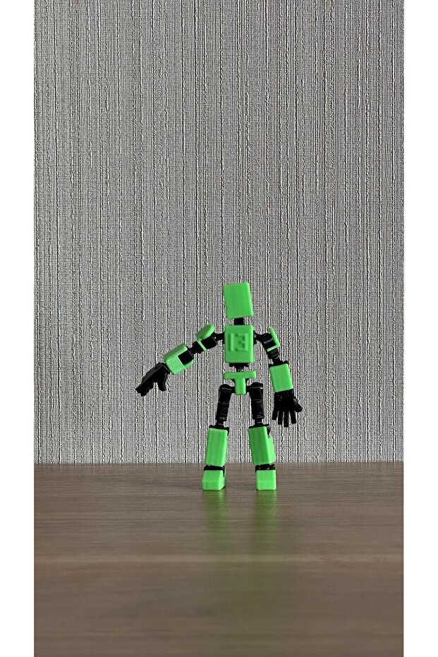 Mini 13 Aksiyon Figürü Robot Oyuncak 8cm Yeşil - 3