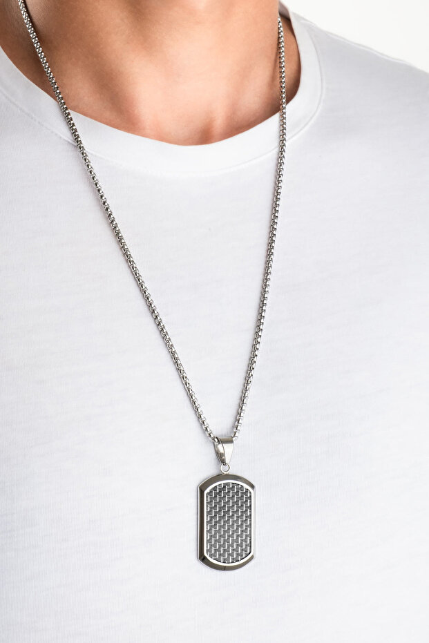 Modern Stil 65 Cm Çelik Erkek Kolye - 2