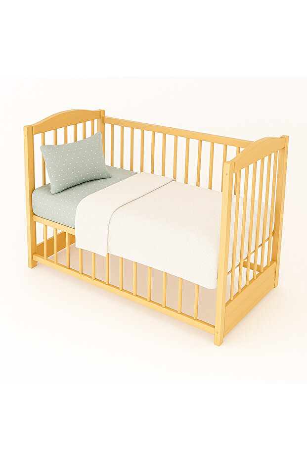3-Piece Baby Pique Set 100% Cotton, Pique, Fitted Sheet, Pillowcase 60X120 Poplin Sheet 70X130