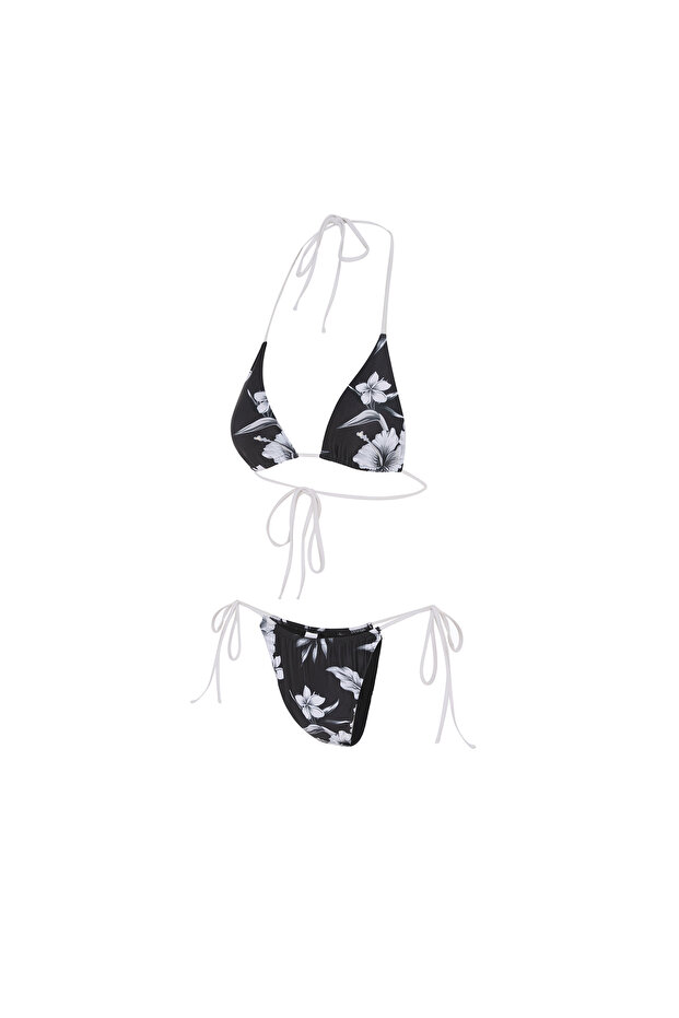 Women’s Adjustable Triangle Bikini Set/ Premium Double-Lined Swimwea/ Vera Mare Moonlit Ocean Duo