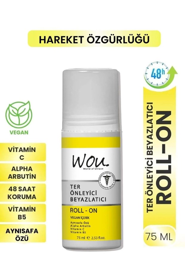 Roll-On Unisex Deodorant 75ML Ter Önleyici Beyazlatıcı (2 Li Set) - 3