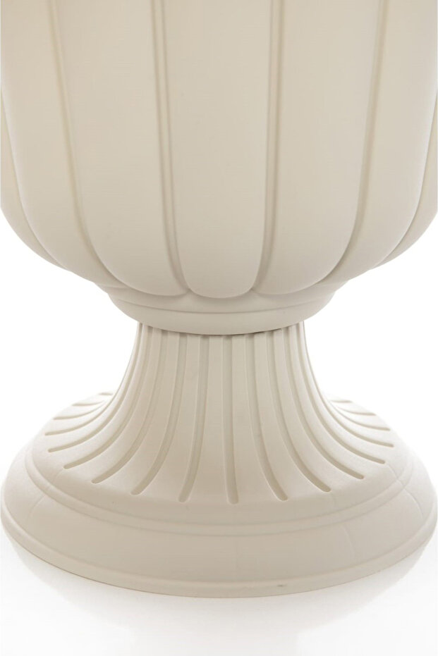 2 Adet Nergis Saksı 19cm Ayaklı Plastik Deliksiz Çiçek Saksısı - 5