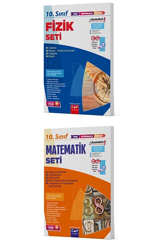 10. Sınıf Matematik Fasikül Set - 10. Sınıf Fizik Fasikül Set 2 Kitap Yeni 2025 - 1