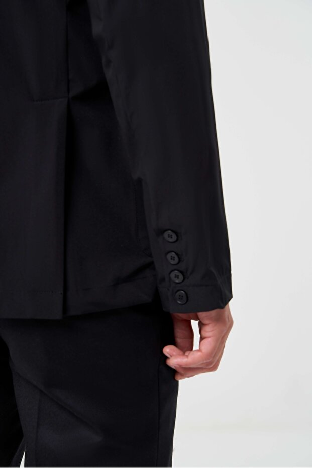 سترة رجالية سوداء - 4