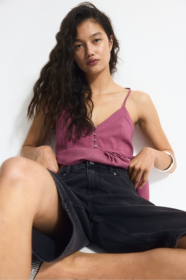 Bermuda Regular Kot Şort - 1