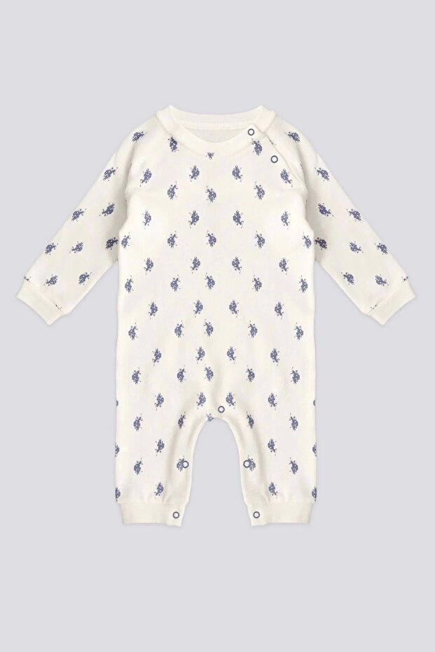 US Polo Assn Licensed Underwear Cream Baby Boy Jumpsuit