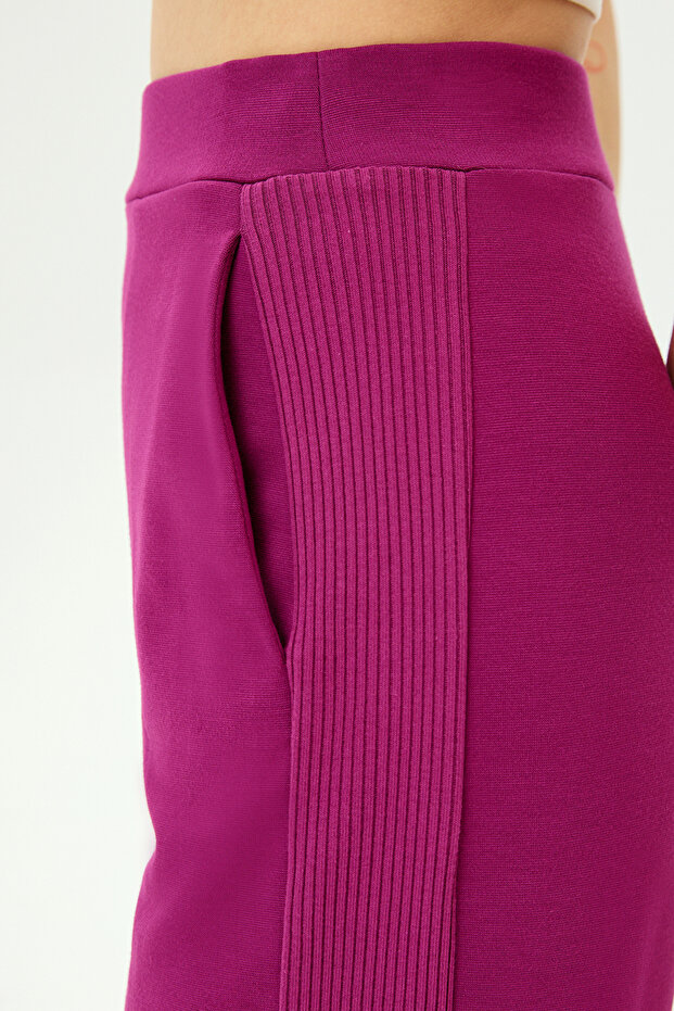 Pamuklu Rahat Kesim Örme Pantolon - 4