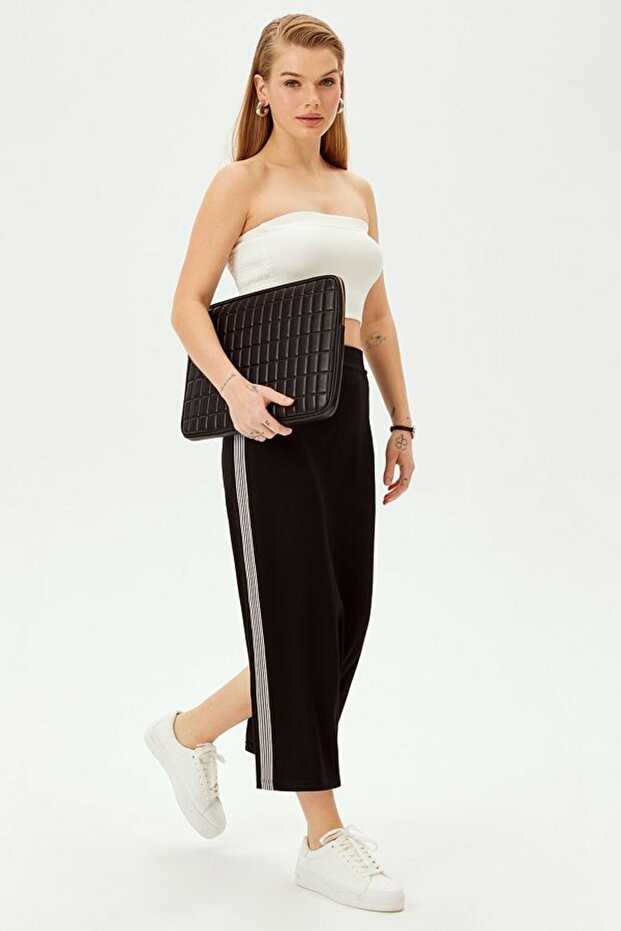 Midi Regular Rahat Kalıp Örme Etek - 1