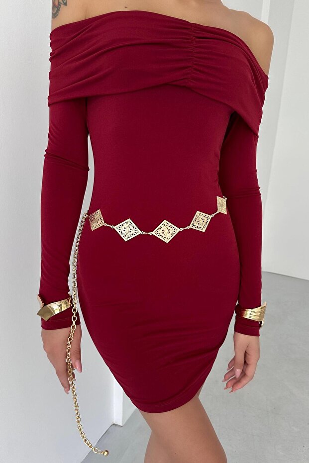 Jacket, Dress, Pants, Evening Dress, Body Chain, Beach Belt with Patterned Chain Accessories
