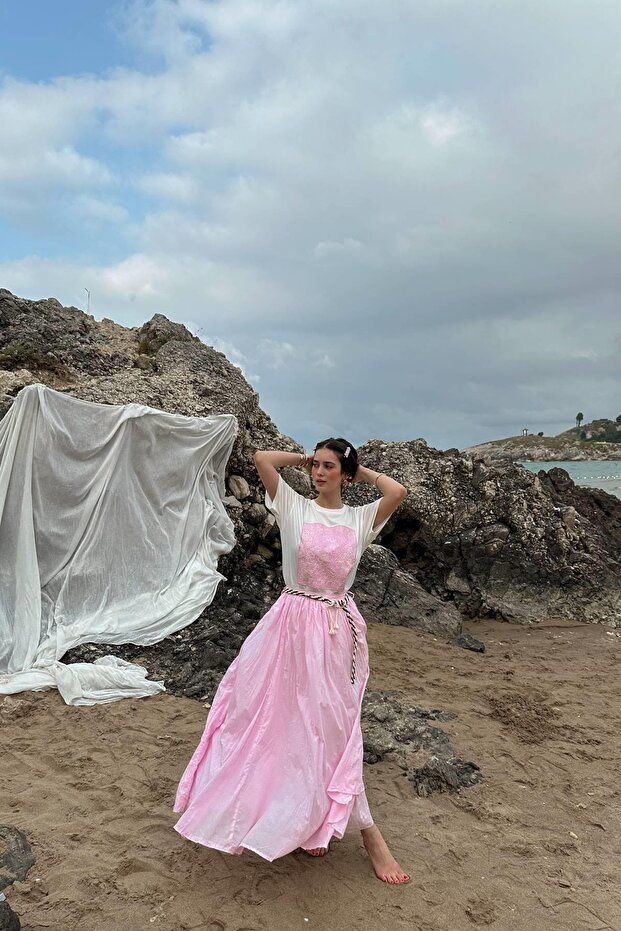 ÖRGÜ KEMERLİ KRAŞLI ETEK - 1