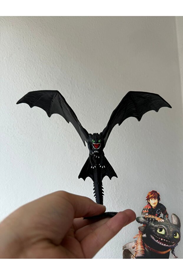 3DL 15 Cm Di siz Toothless Ejderha Fig r PLA Plastik Dekoratif 