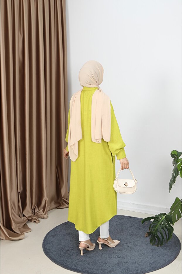 Buttoned Long Tunic - 5