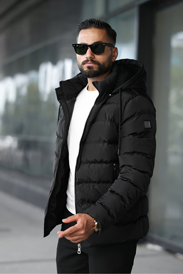 Detachable Hooded Water-Repellent Fur-Lined Winter Jacket 222
