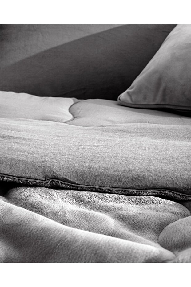 Kaira Doppelbett-Bettdeckenset - Anthrazit - 5