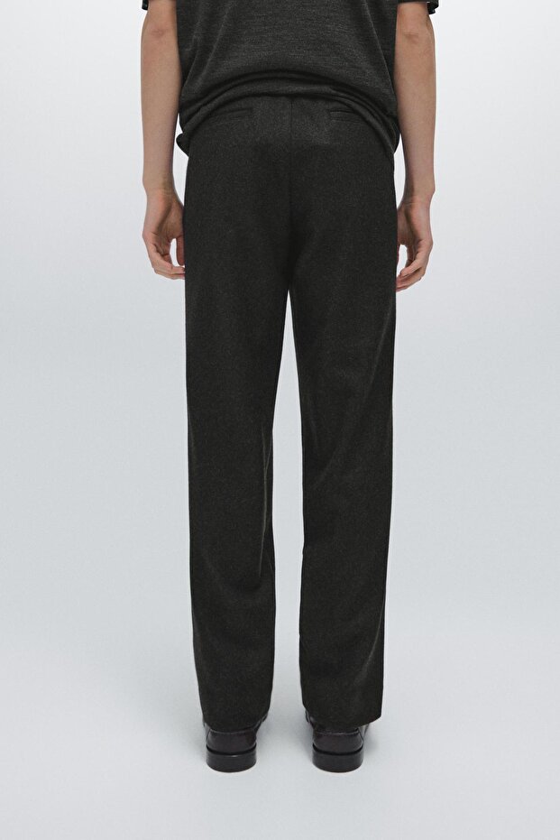 Yün karışımlı klasik pantolon - 3