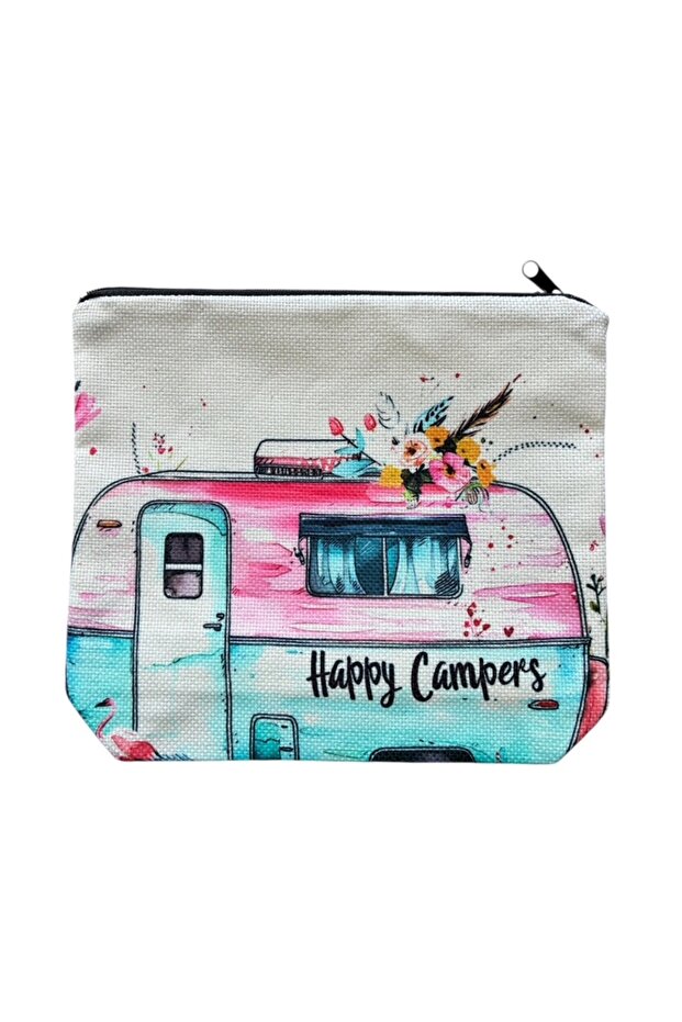 Caravan Patterned Makeup Bag - 1