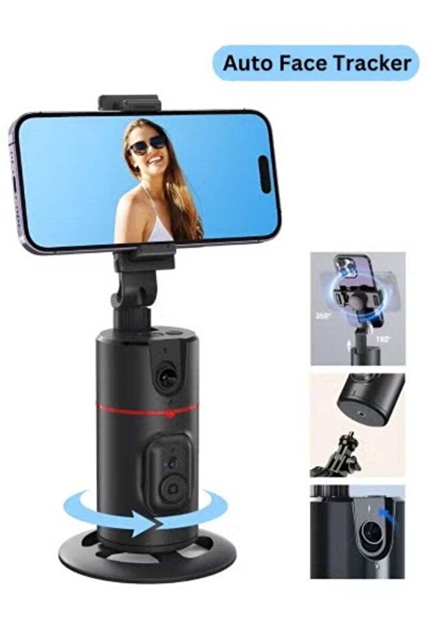 Auto Face Tracking Tripod with 360° Rotation & Remote Control - 1