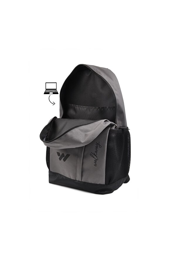 Gray Unisex Backpack - 1