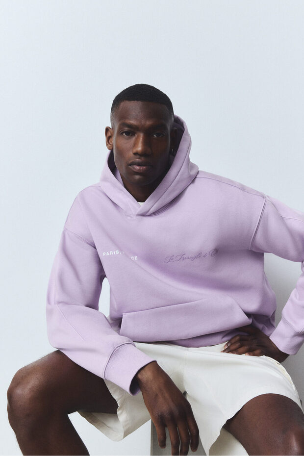 Baskılı ve Kapüşonlu Üst Loose Fit - 2