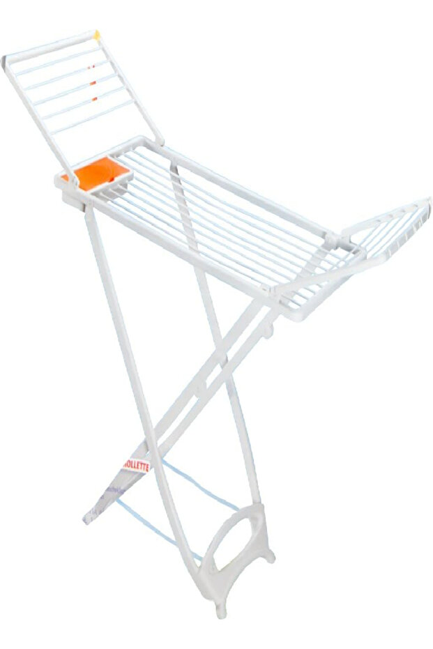 Clothes Dryer with Wings and Clothespins Holder, White – 143x53x100 cm