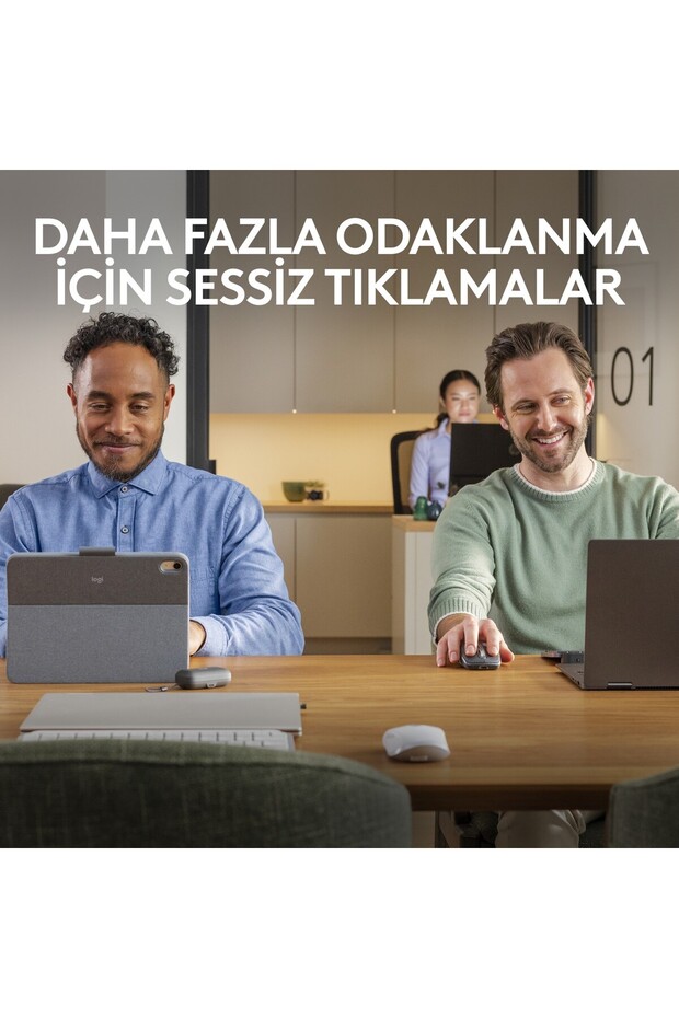 MX Anywhere 3S Kompakt 8000 DPI Optik Sensörlü Sessiz Bluetooth Kablosuz Mouse, Beyaz 910-006930 - 3