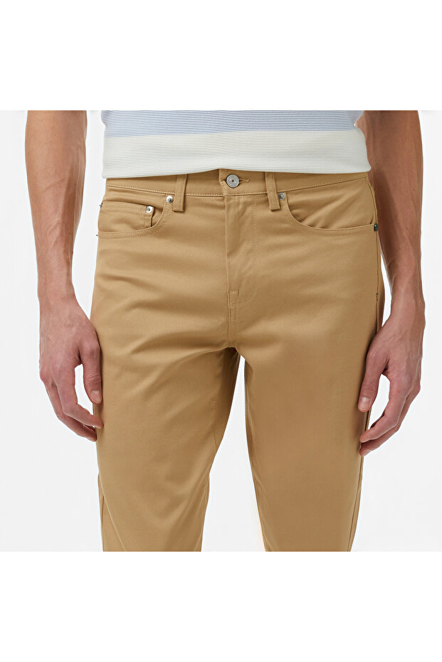 Erkek Slim Fit Denim Bej Pantolon - 4