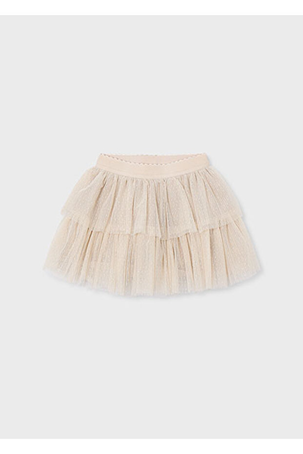 Beige Girl's Tulle Skirt 4906