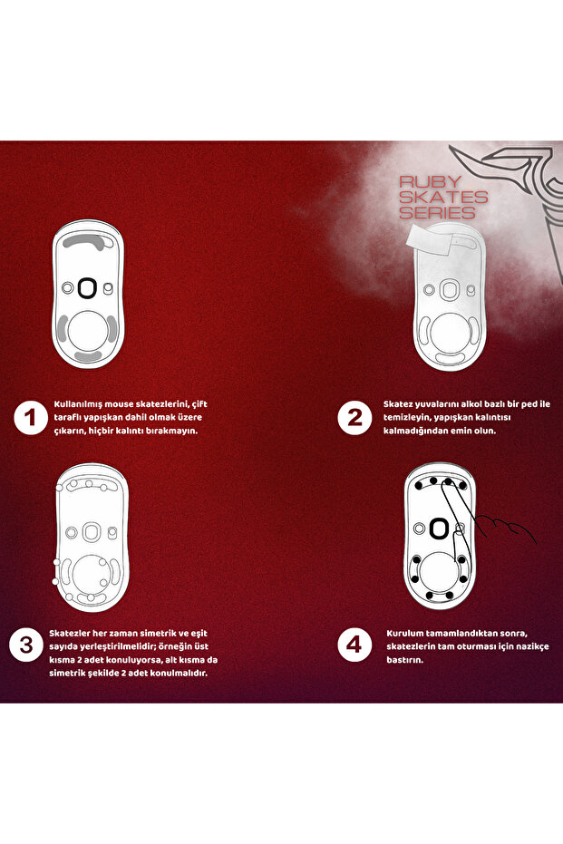 Ruby Donut Mouse Skates - 6